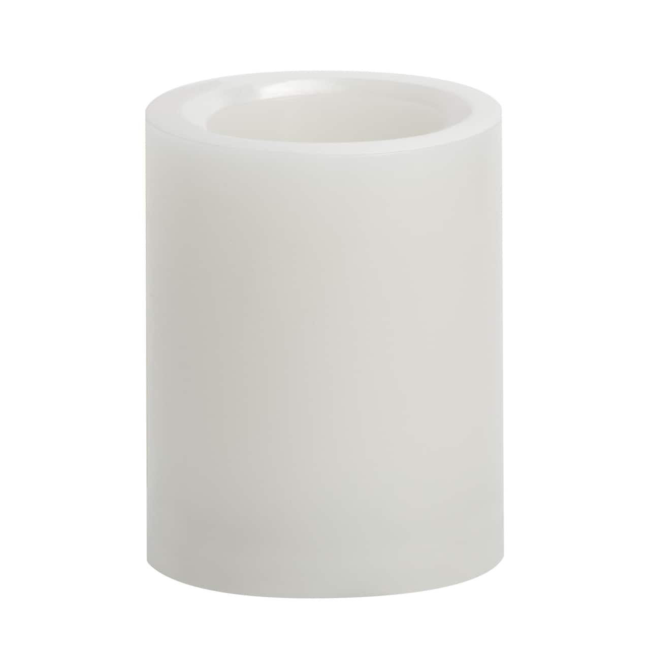 White 3" x 4" LED Pillar Candle By Ashland®